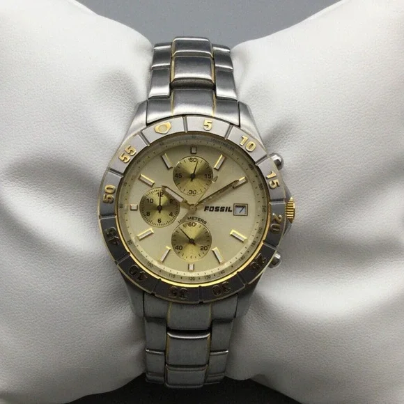 Fossil | Accessories | Fossil Watch Men 4mm Silver Gold Tone